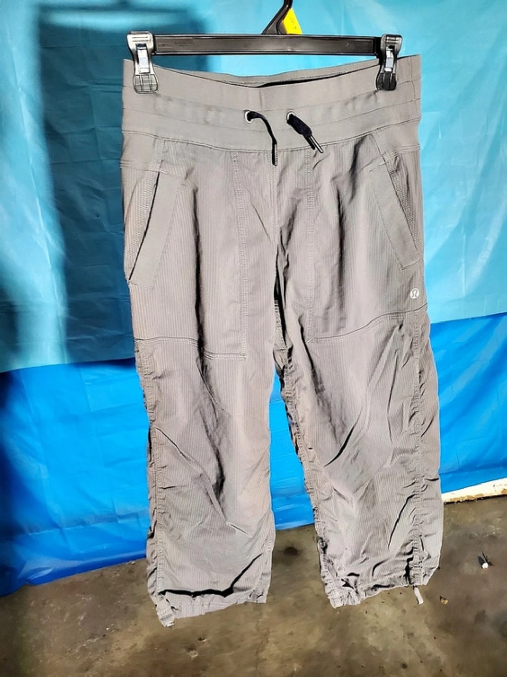 lululemon In The Flow Crop II Gray Jogger Pants Size 4